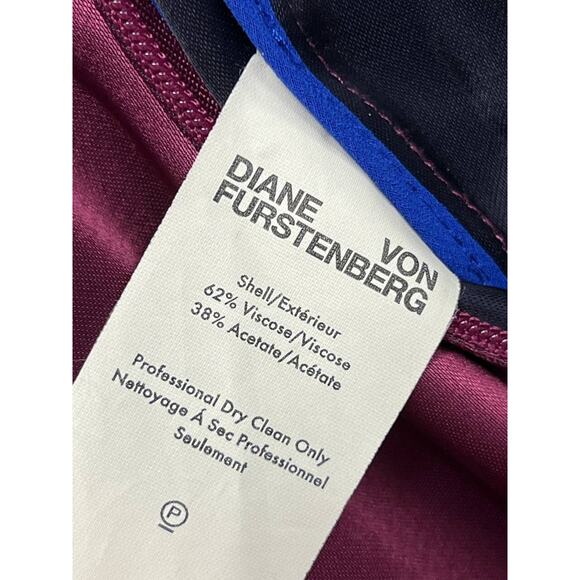 Diane Von Furstenberg BABYDOLL Body Ruffle Dress Purple Short size 0 A000038 - Picture 13 of 13